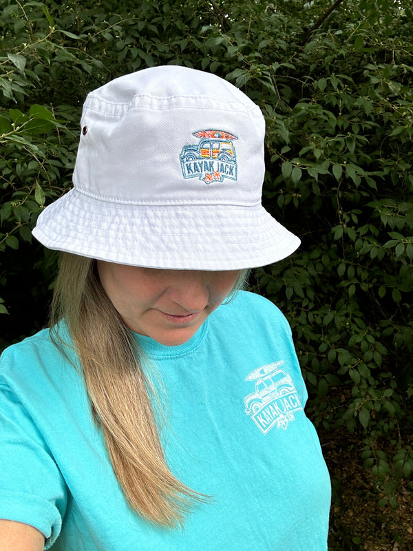 White Bucket Hat - Kayak Jack White Bucket Hat - Kayak Jack