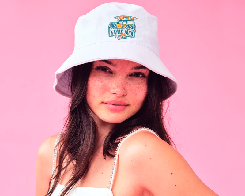 White Bucket Hat - Kayak Jack White Bucket Hat - Kayak Jack