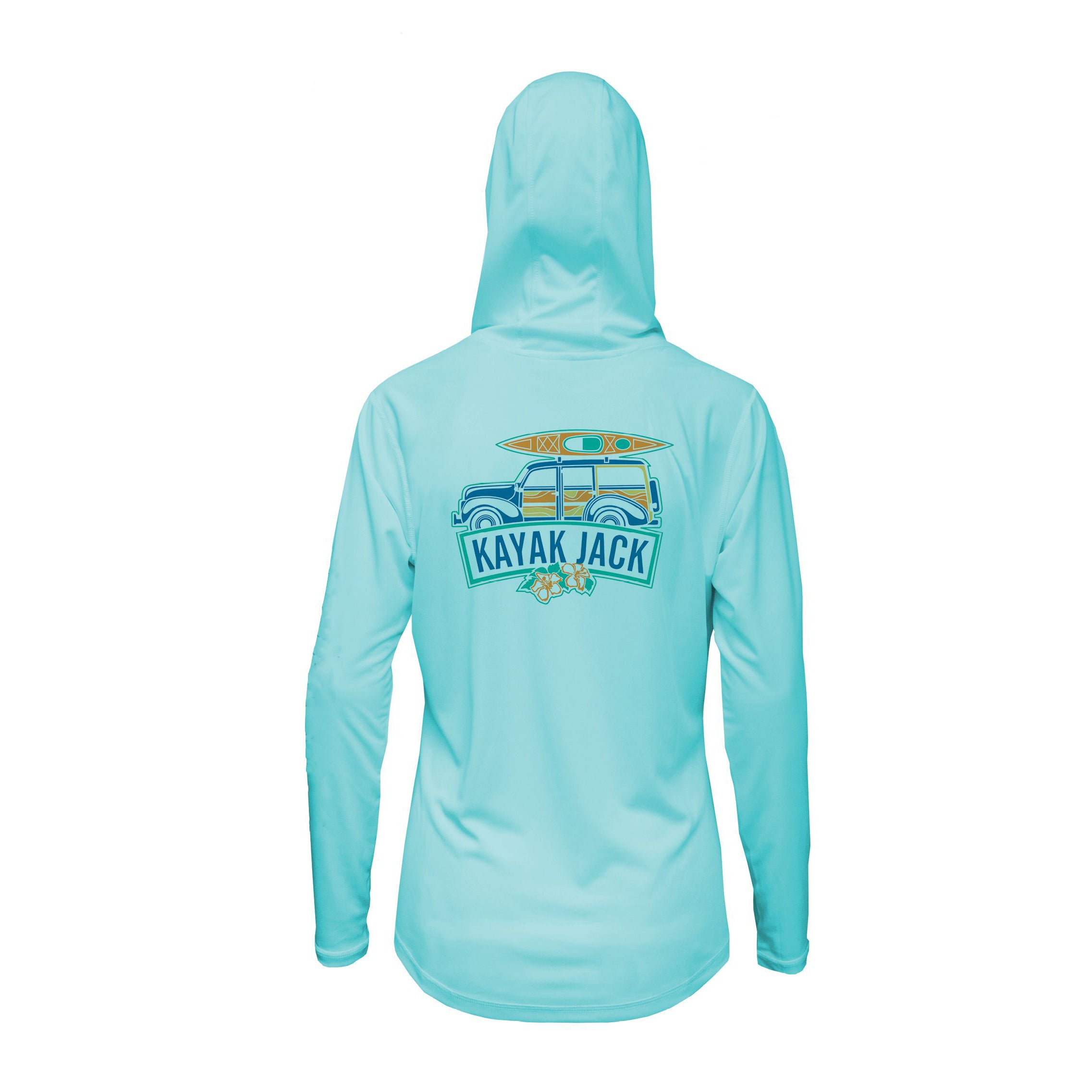 Women’s UPF 50 SPF Hoodie Performance Kayaking Shirt - Kayak Jack Medium