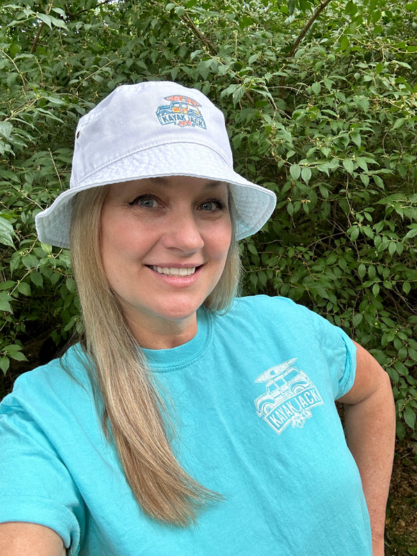 White Bucket Hat - Kayak Jack