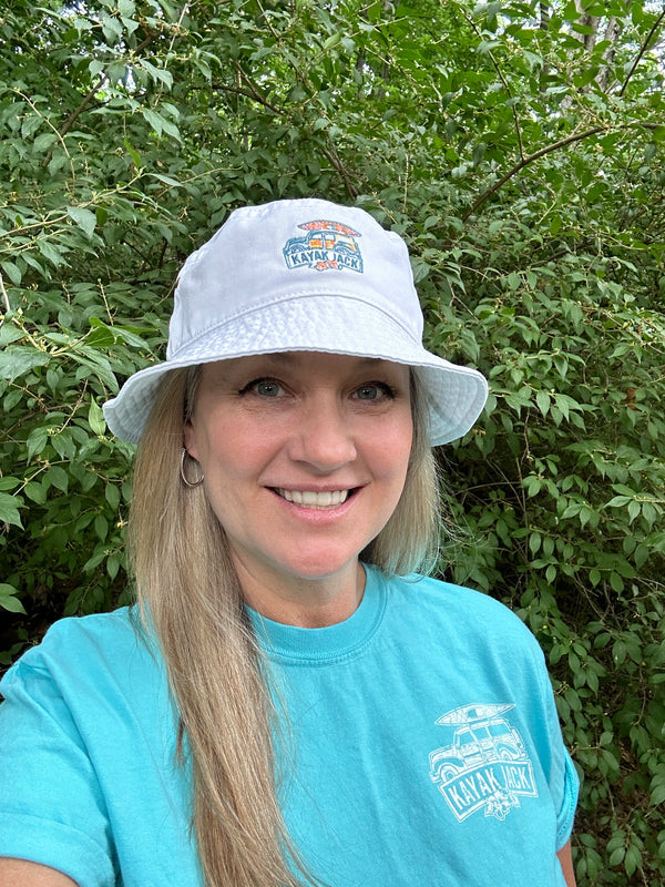 White Bucket Hat - Kayak Jack