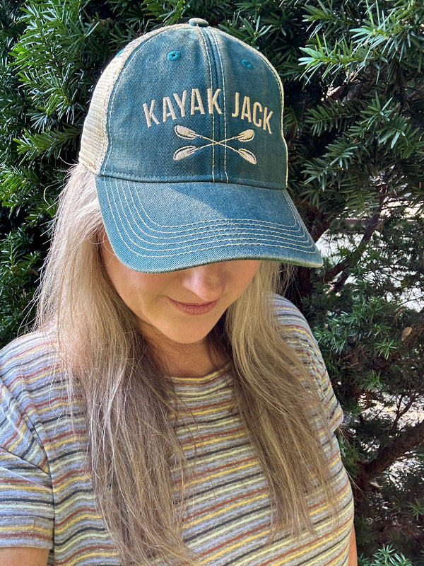 Marine Blue Old Favorite Trucker Cap Hat for Kayakers - Kayak Jack