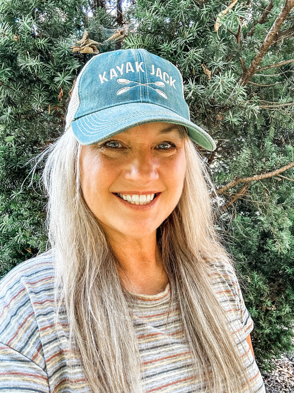 Marine Blue Old Favorite Trucker Cap Hat for Kayakers - Kayak Jack