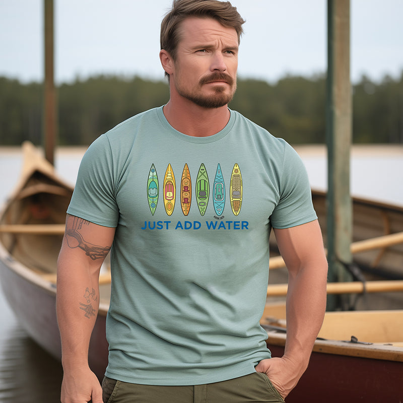 Just Add Water Kayaking Tee Shirt Unisex T-Shirt - Kayak Jack