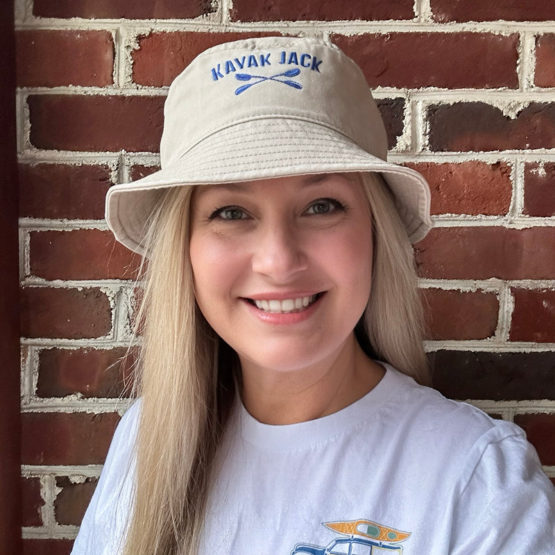 Khaki Tan Bucket Hat for Kayaking - Kayak Jack