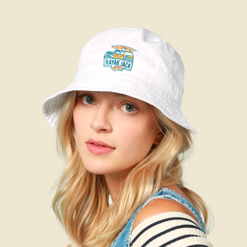 White Bucket Hat - Kayak Jack