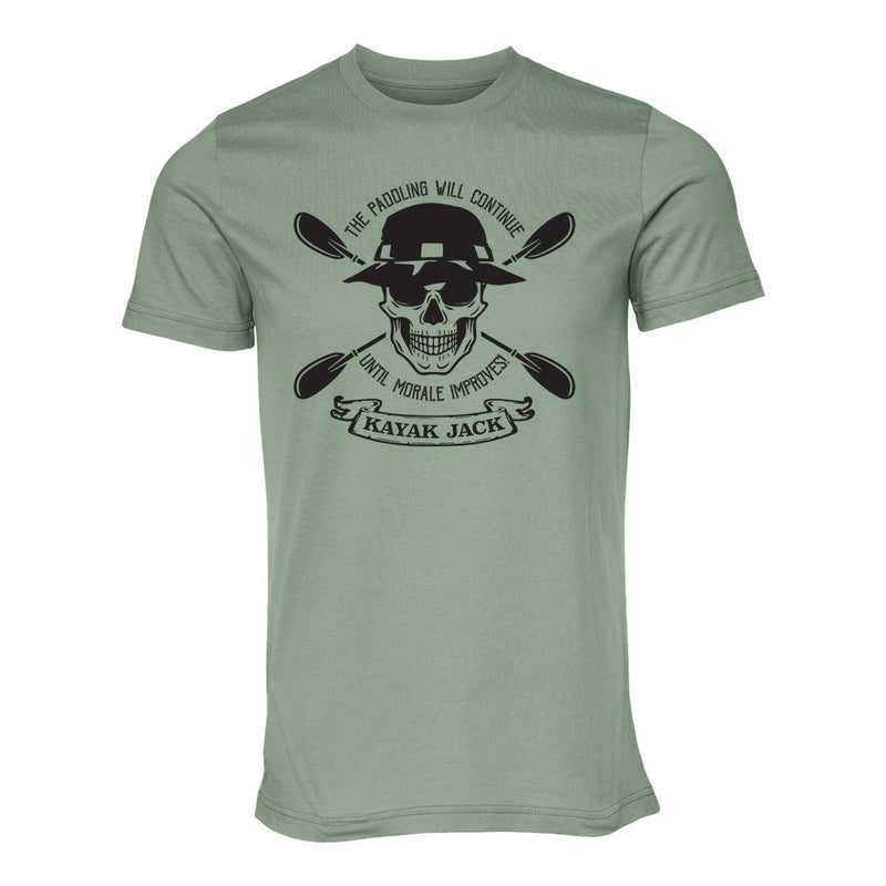 The Paddling Will Continue Until Morale Improves Kayaking T-Shirt