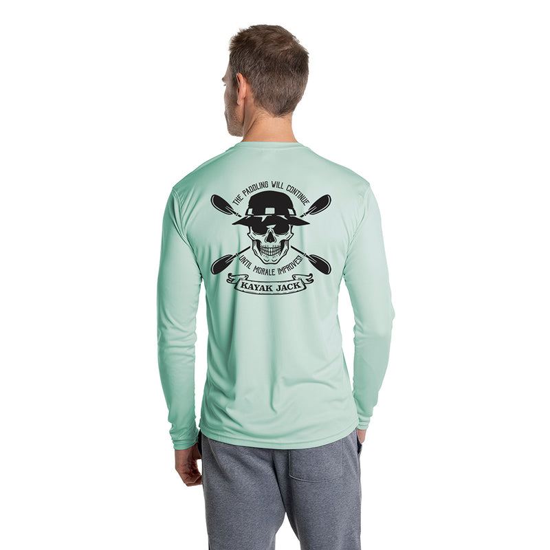 Paddling Will Continue Until Morale Improves Kayaking UPF Shirt - Kayak Jack