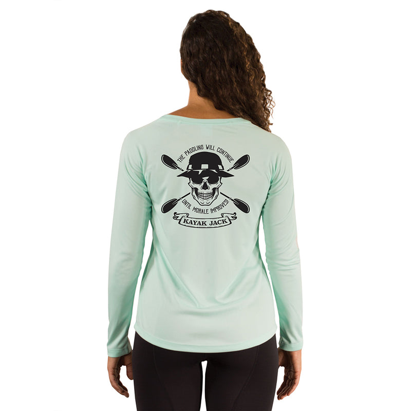 Paddling Will Continue Until Morale Improves Kayaking UPF Shirt - Kayak Jack