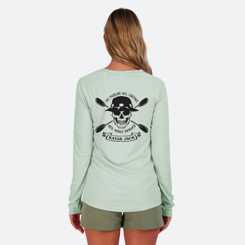 Paddling Will Continue Until Morale Improves Kayaking UPF Shirt - Kayak Jack