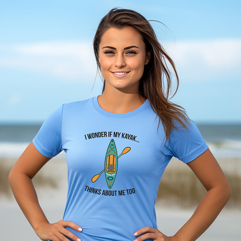 I Wonder If My Kayak Thinks About Me Too T-Shirt