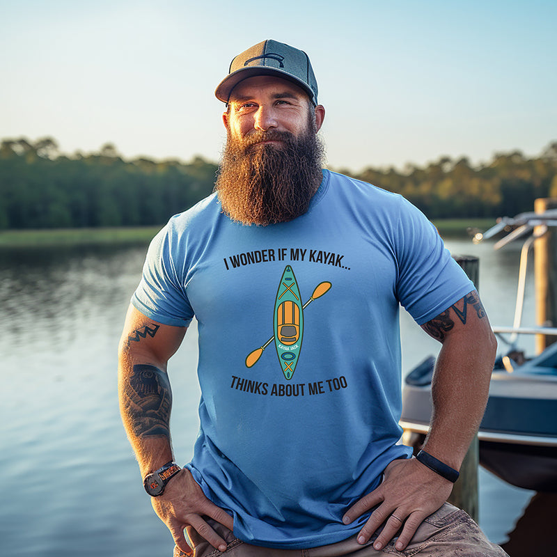 I Wonder If My Kayak Thinks About Me Too T-Shirt