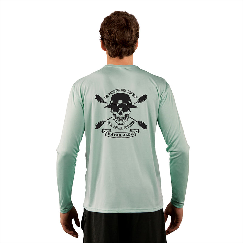 Paddling Will Continue Until Morale Improves Kayaking UPF Shirt - Kayak Jack