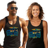 Tank Top Graphic Tee Shirt For Men in Black - Kayak Jack
