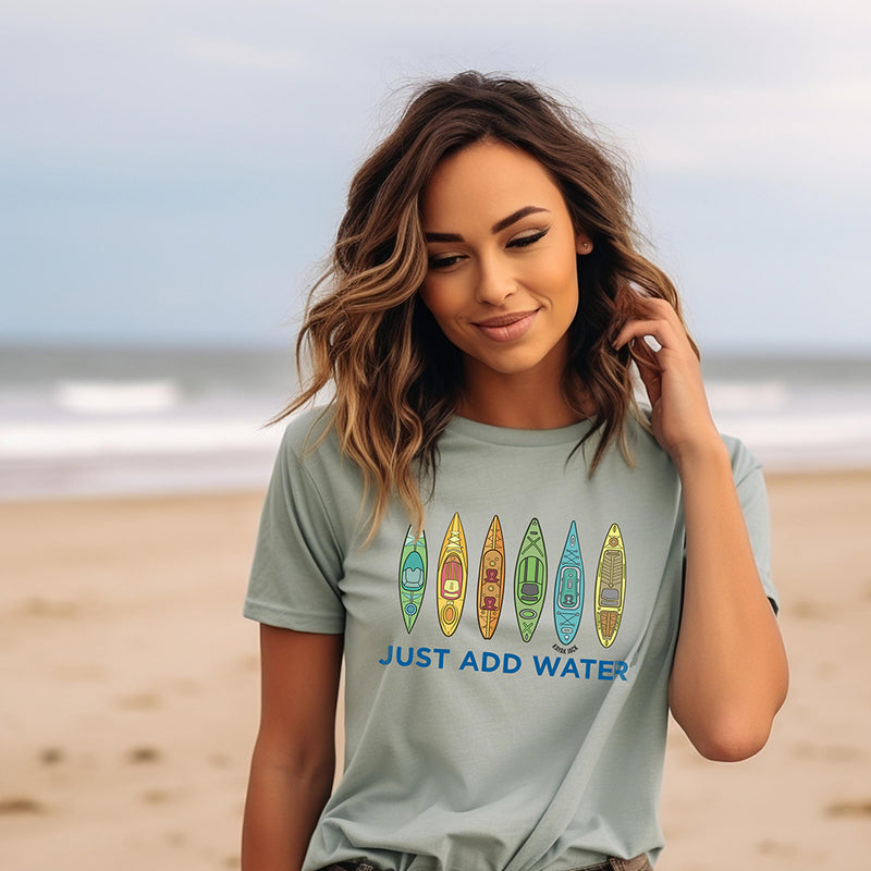 Just Add Water Kayaking Tee Shirt Unisex T-Shirt - Kayak Jack