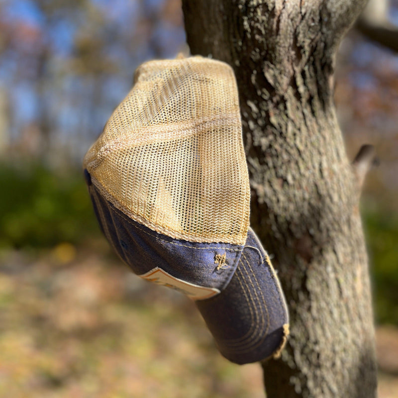 Royal Blue Distressed Trucker Cap Hat - Kayak Jack