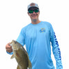 Kayak Fishing PFG Long Sleeve SPF Shirt Blue - Kayak Jack